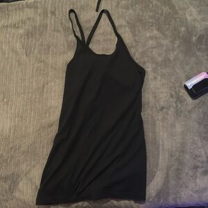 long black athletic tank top